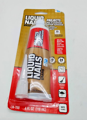 Liquid Nails LN-700 Small Projects Repairs Construction Adhesive Glue 4 Ounce