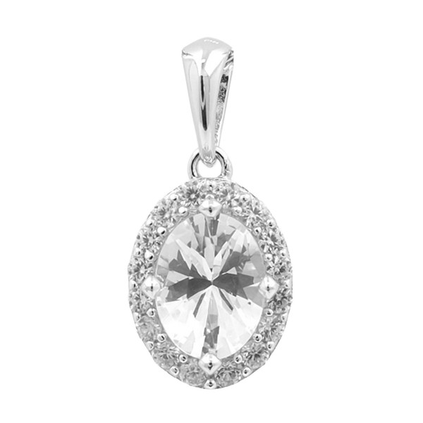 Cavill Danburit AnhäNger 0,96Ct Oval Silber 925 Zirkon Schmuck Damen Oval Form-image