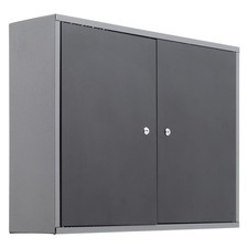 Lockable Wall Mounted Tool Cabinet Heavy Duty Steel Garage Storage Cupboard UK