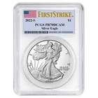2022-S Proof $1 American Silver Eagle PCGS PR70DCAM FS Flag Label White Frame