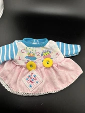 Vtg 1990 Hasbro Cabbage Patch Kids TODDLER Kids Shirt Dress VHTF I Love CPK