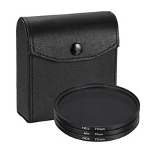 77mm ND2/ND4/ND8 Digital Essentials Filter Kit Circular Camera Filters, Black