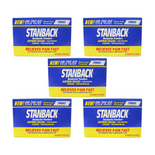 5 Pack Stanback Headache Powders Relieves Pain Fast 50 Stick Packs Fast Ship