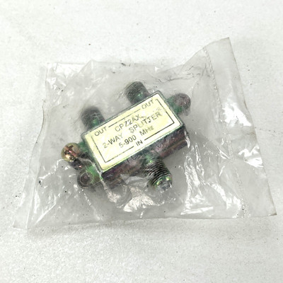 Vanco CPZ2AX 2-Way CATV Coaxial Cable TV Signal Splitter 5-900MHz F-Type NOS
