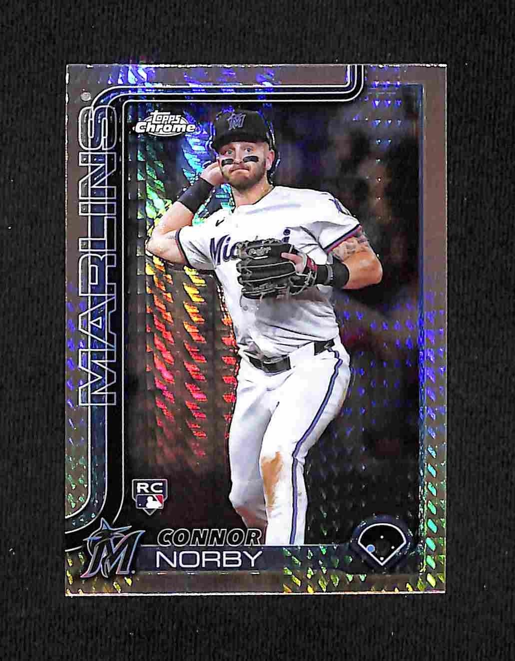 Topps Chrome 2025 - Connor Norby Prism Refractor #199 (RC) Miami Marlins