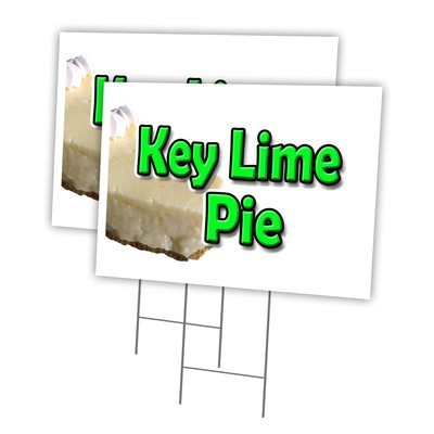 Key Lime Pie Multi-Pack of Yard Signs & Stake outdoor plastic coroplast window