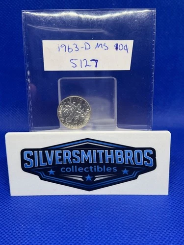 1963-D Roosevelt Dime Uncirculated BU 90% Silver Free Shipping