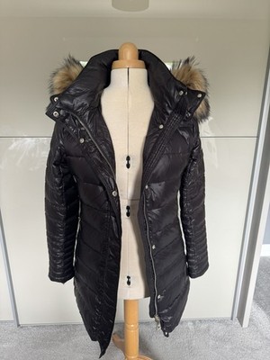 BNWT Holland Cooper St Moritz 2 Long Padded Coat Jacket Faux Fur Hood RRP £449