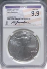 2023 $1 AMERICAN SILVER EAGLE NGCX. MS 9.9. MICHAEL GAUDIOSO SIGNED. Video SL153