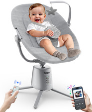 Baby Swing,Baby Swings for Infants with 3 Modes 5 Speeds, BT Enabled App Rem