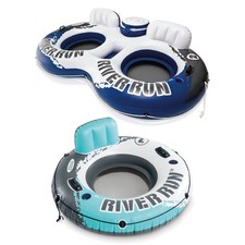 Intex River Run Inflatable 2 Rider River Float w/ Cooler River Run Single Tube