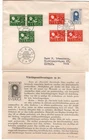 First day cover & insert, Sweden,  Scott #411-15, UPU, 1949