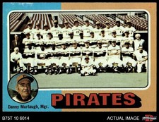 1975 Topps #304 Danny Murtaugh Pirates Team Checklist MANAGER 3 - VG