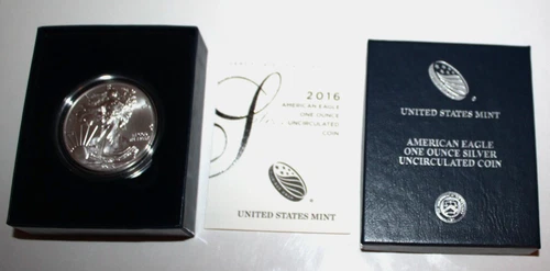 2016-W $1 Silver American Eagle Burnished Uncirculated Coin w/ OGP & COA
