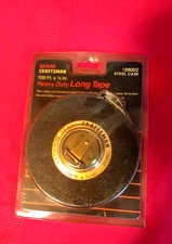 Sears Craftsman 100ft x 3/8". Heavy Duty 39002 Steel Case Long Tape