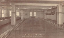 YWCA Central Branch New York City Swimming Pool Physical Education Postcard Vtg.