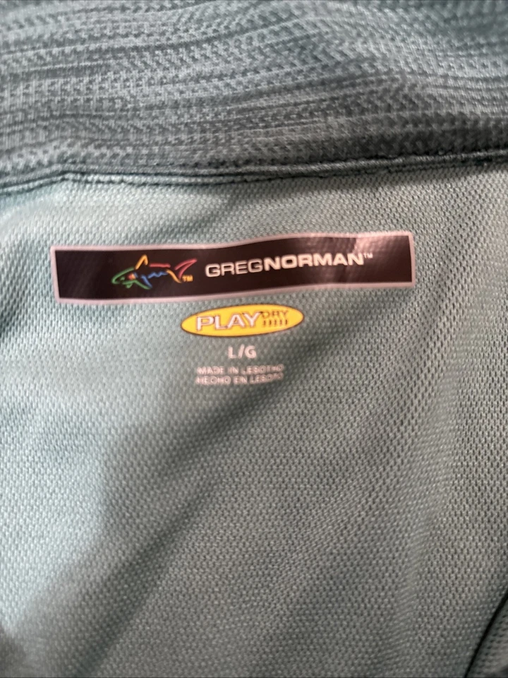 Pullover Greg Norman 1/4 cremallera para hombre grande verde golf  Foto 4 de 4