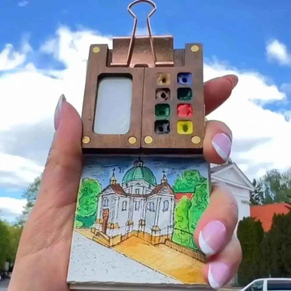 Pocket Artist Watercolour Mini Paint Set - Travel Gift for Artists & Students UK - Image 2 of 4