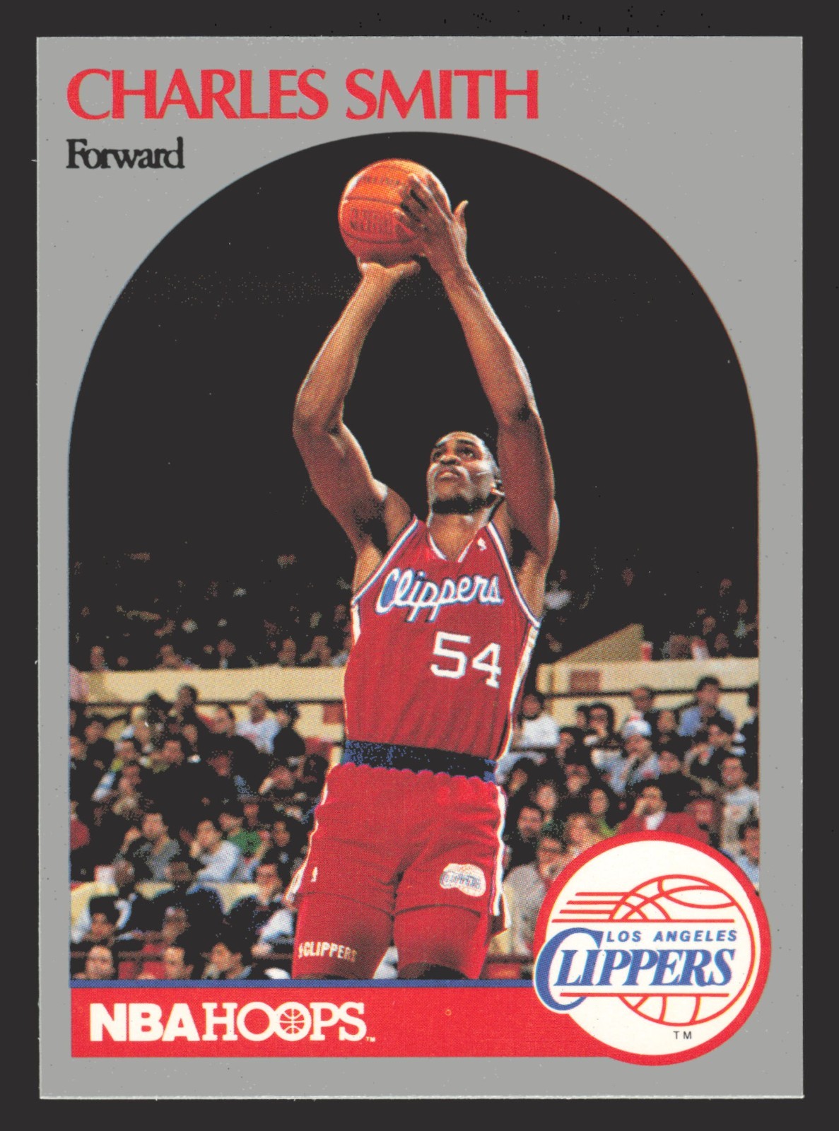 Charles Smith 1990-91 Hoops #151 Los Angeles Clippers NBA Basketball Card