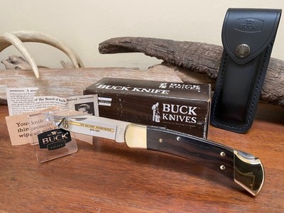 Buck Knife 110 - Custom Gold Etch ''Top Brand'',  100 made, Box,  Sheath  **RARE**