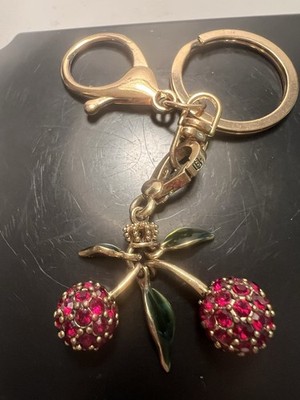 Juicy Couture Original 1980 s Cherries Red Rhinestones Key/Bag Charm Rare