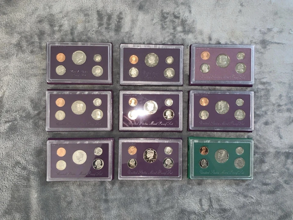 United States Mint Proof Sets (1986-1994) LOT of 9 OGP 45 Coins - Image 2 of 2