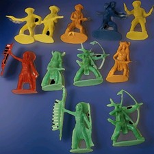 Vintage Cowboys 5  Native American Indians 6 Toy Figures Lot of 11