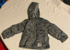 Osh Kosh 24 Months Fleece Lined Jacket 24M Dinosaur Inside Pockets With Hood