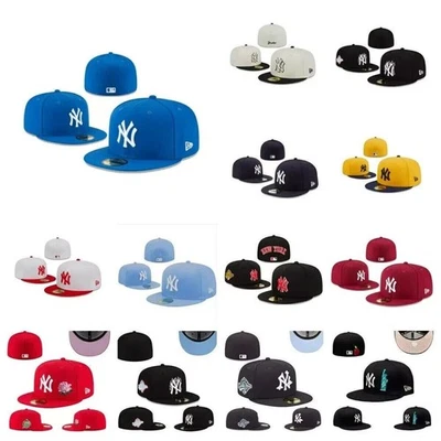 Men New York NY Yankees Sport Baseball Cap Fitted Hat Multi Size Cap