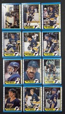 1989-90 O-Pee-Chee OPC Hockey - Lot Of 12 Cards - St Louis Blues