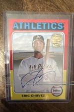 2021 Topps Archives - Fan Favorite Autographs 1975 Topps Eric Chavez #FFA-EC...