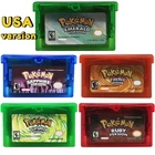 New ListingPOKEMON USA GBA 5 PACK EMERALD RUBY SAPPHIRE LEAFGREEN FIRERED TESTED & WORKING