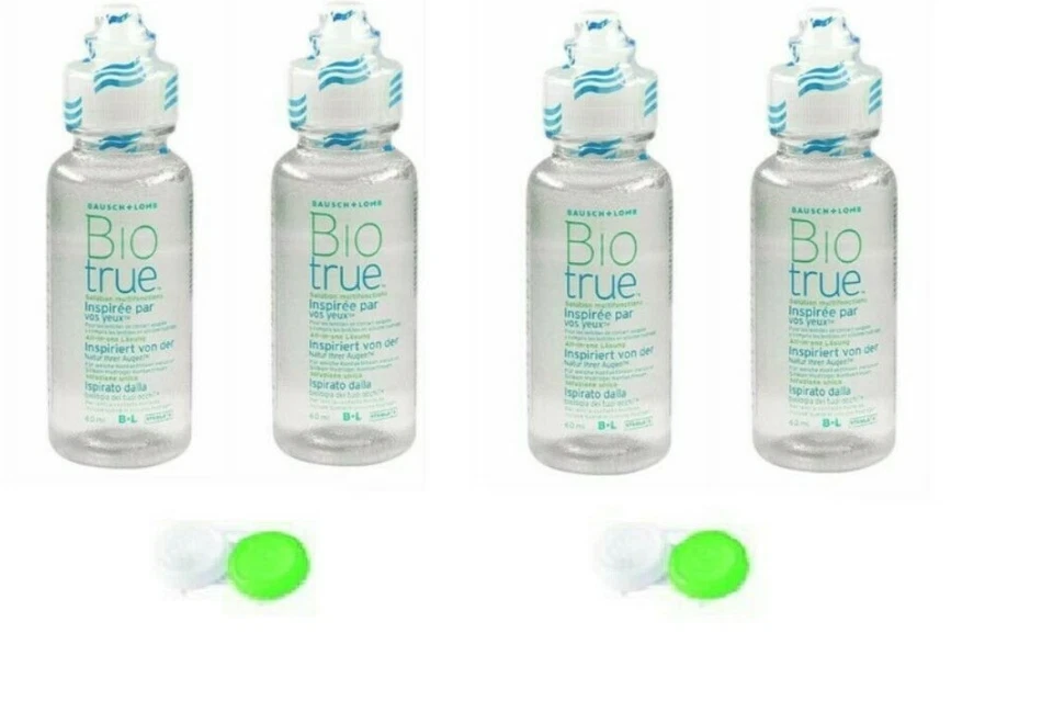 BAUSCH+LOMB Biotrue Bio True 4 x 60ml Travel Pack Contact Lens Solutions