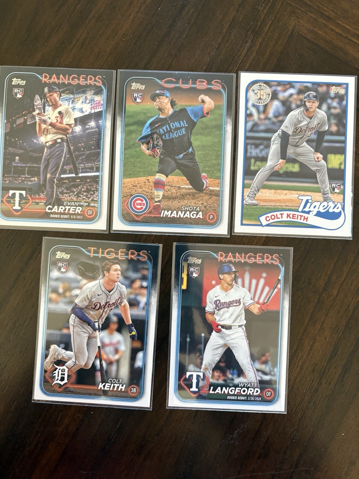 2024 Topps Update Shota Imanaga Asg27 Evan Carter US58 Colt Keith Wyatt Langford