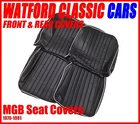 MGB Roadster and GT  Seat Covers 1970 -1981 Black/White Does a PAIR of seats .