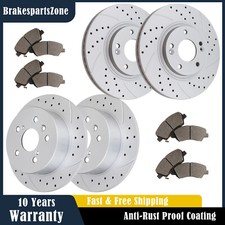 300mm Front 284mm Rear Brake Rotors Pads fit for Hyundai Sonata Optima Slotted