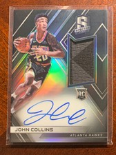 2017-18 John Collins Spectra Basketball Silver Rookie Jersey Auto #115 232/299
