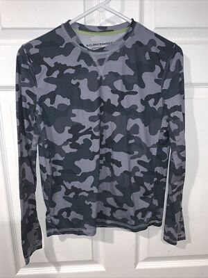 Climatesmart Comfortech Poly Boys Base Layer Long Sleeve Shirt Gray Camp Size XL
