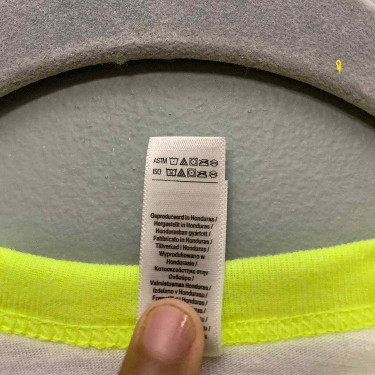 T-shirt American Apparel Blanc Et Vert Fluo - Taille S Junior, Neuf Sans étiquette
