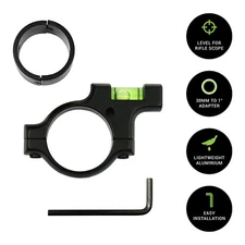 Hunting Alloy Bubble Spirit Level for Rifle Scope Laser with 30mm to 1" Reducer