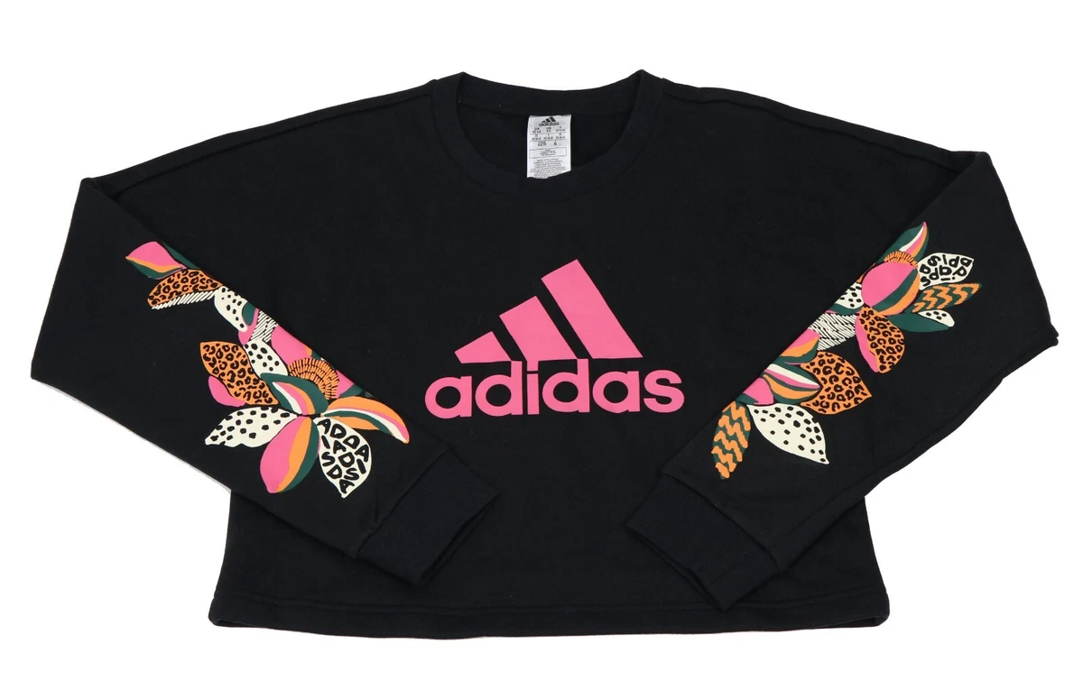 Pink adidas crew neck sale