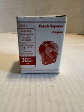 Pass & Seymour 30A, 125V, Travel Trailer Angle Plug, Black 83CC4 NEMA TT30