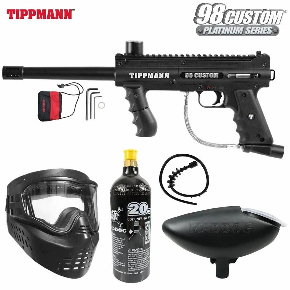 Maddog Tippmann 98 Custom BASIC Bronze CO2 Paintball Gun Marker Starter Package