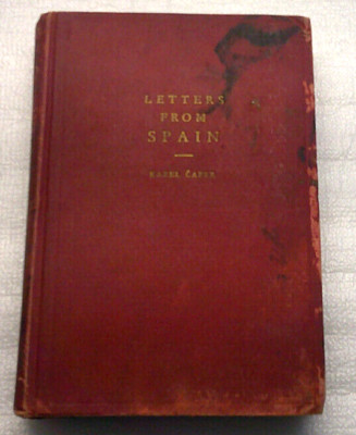 Letters From Spain Hardcover Book   January 1, 1932 by Karel Capek (Author)
