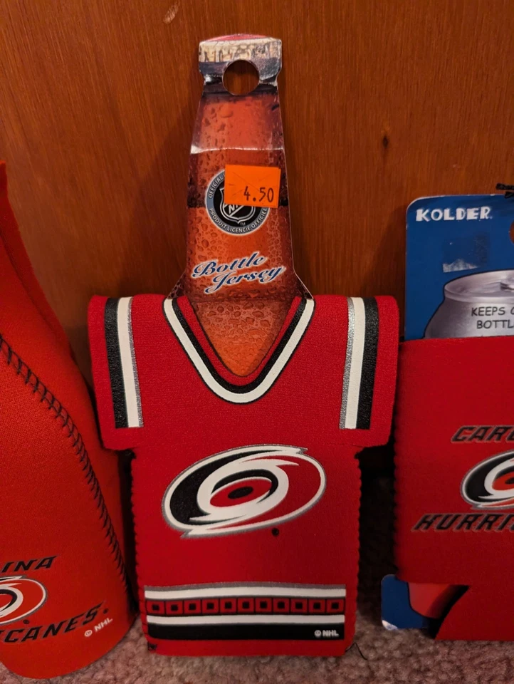 NHL Hockey Carolina Hurricanes Fan Can And Bottle Koozies Set - Image 3 of 4