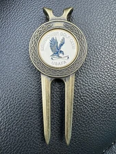 Eisenhower Golf Course Club USAFA Golf Design #525 Divot Repair Tool Brass Metal