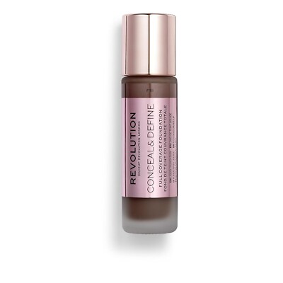 REVOLUTION - SHADE: F18 Dark Skin - Conceal & Define Full Coverage Foundation