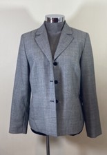 Pendleton Womens Size 12 Gray Virgin Wool Blazer Jacket. Made in USA Excell Cond