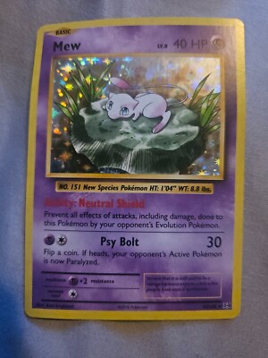 best holographic pokemon cards Pokémon TCG Mew Evolutions 53/108 Holographic Rare Moderate Condition