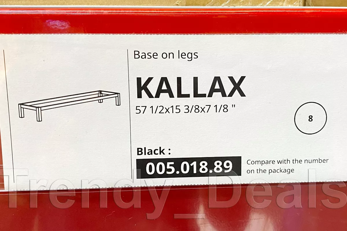 KALLAX base on legs, black, 571/2x153/8x71/8 - IKEA